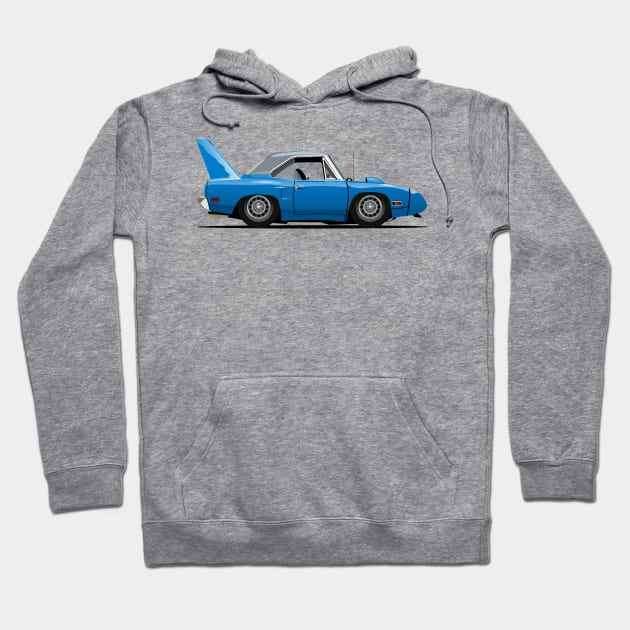 BLUE SUPER BIRD Hoodie by OldSkoolDesign